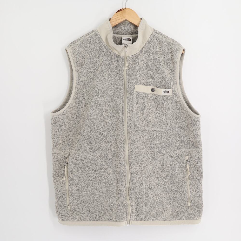 The North Face Gordon Lyons Vest Men's XL Gray Sand Full Zip Outdoor Winter